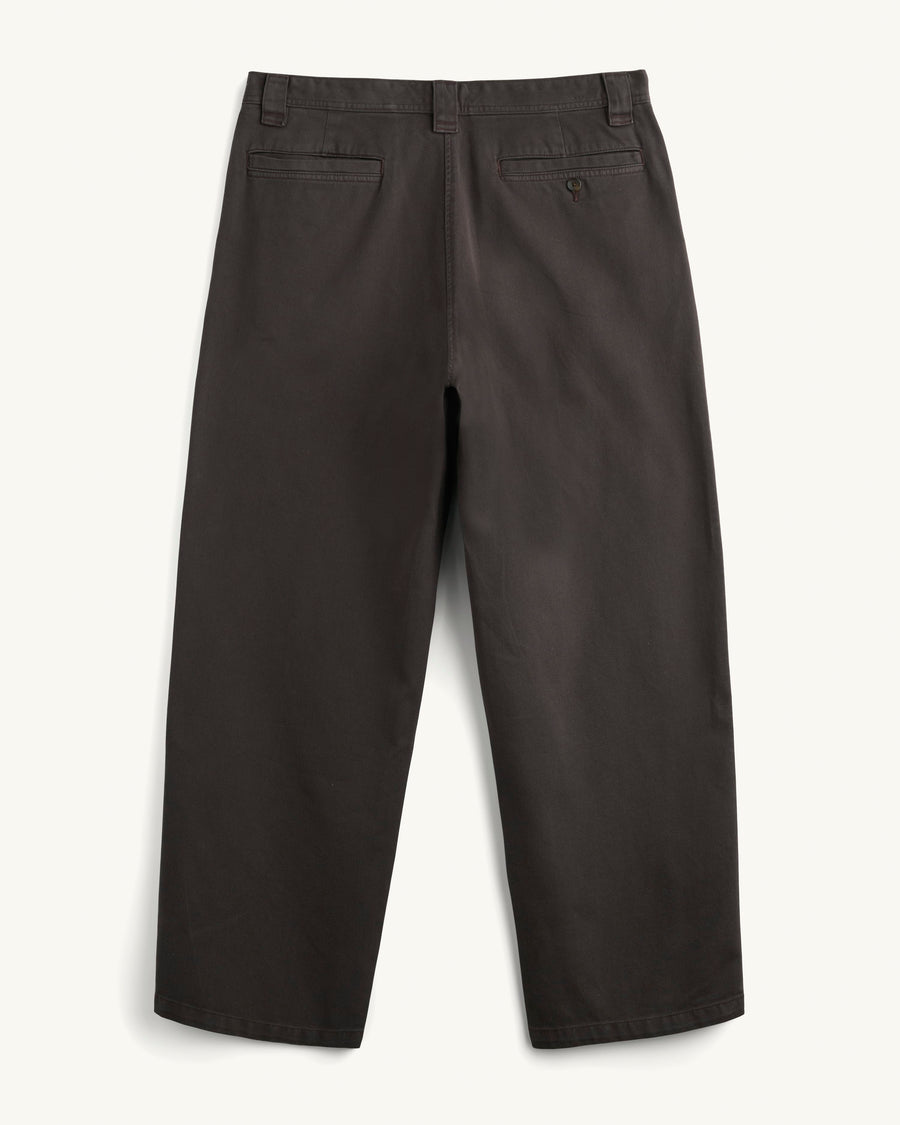 Wide Twill Pant - Brown